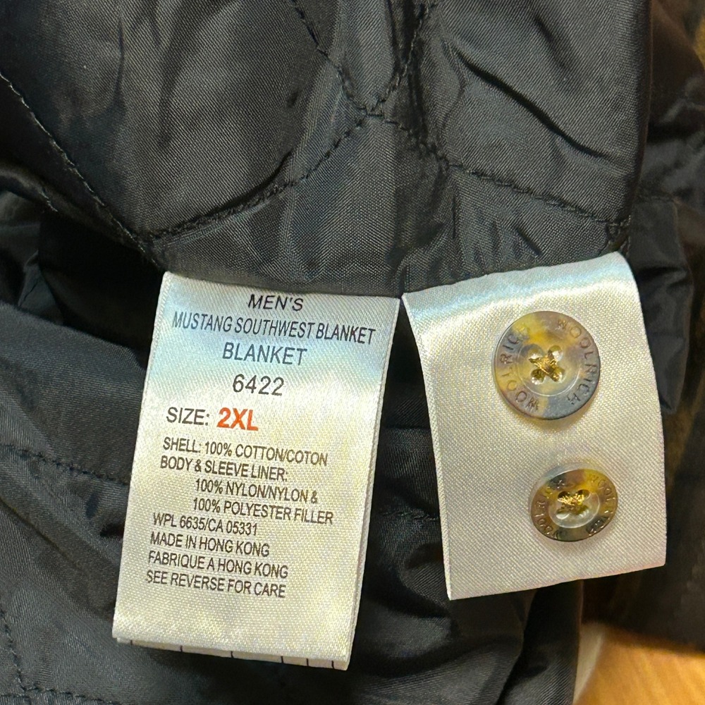 NEW Vintage Woolrich Mustang Southwest Blanket Jacket Mens 2XL Quilted Lined - Picture 6 of 14